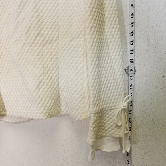 Joseph Ribkoff Blazer 8 Cropped White Quilted Short Flared Formal Double Breast - Picture 3 of 13